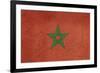 Grunge Sovereign State Flag Of Country Of Morocco In Official Colors-Speedfighter-Framed Art Print