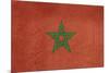 Grunge Sovereign State Flag Of Country Of Morocco In Official Colors-Speedfighter-Mounted Art Print