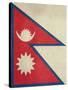 Grunge Sovereign State Flag Of Country Of Nepal In Official Colors-Speedfighter-Stretched Canvas