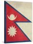 Grunge Sovereign State Flag Of Country Of Nepal In Official Colors-Speedfighter-Stretched Canvas