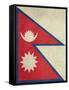 Grunge Sovereign State Flag Of Country Of Nepal In Official Colors-Speedfighter-Framed Stretched Canvas