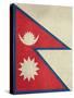 Grunge Sovereign State Flag Of Country Of Nepal In Official Colors-Speedfighter-Stretched Canvas