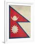 Grunge Sovereign State Flag Of Country Of Nepal In Official Colors-Speedfighter-Framed Art Print