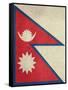 Grunge Sovereign State Flag Of Country Of Nepal In Official Colors-Speedfighter-Framed Stretched Canvas