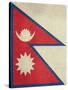 Grunge Sovereign State Flag Of Country Of Nepal In Official Colors-Speedfighter-Stretched Canvas