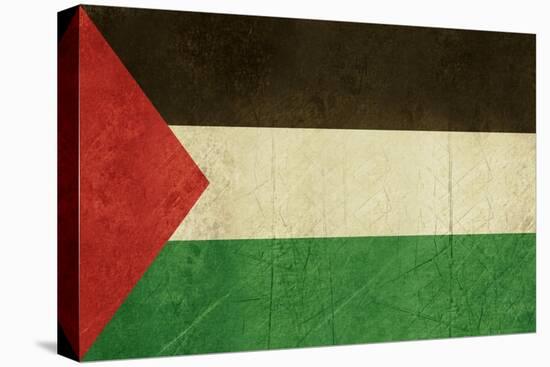 Grunge Sovereign State Flag Of Country Of Palestne In Official Colors-Speedfighter-Stretched Canvas