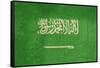 Grunge Sovereign State Flag Of Country Of Saudi Arabia In Official Colors-Speedfighter-Framed Stretched Canvas