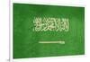 Grunge Sovereign State Flag Of Country Of Saudi Arabia In Official Colors-Speedfighter-Framed Art Print