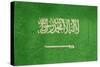 Grunge Sovereign State Flag Of Country Of Saudi Arabia In Official Colors-Speedfighter-Stretched Canvas