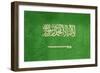 Grunge Sovereign State Flag Of Country Of Saudi Arabia In Official Colors-Speedfighter-Framed Premium Giclee Print