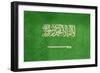 Grunge Sovereign State Flag Of Country Of Saudi Arabia In Official Colors-Speedfighter-Framed Premium Giclee Print