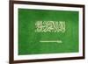 Grunge Sovereign State Flag Of Country Of Saudi Arabia In Official Colors-Speedfighter-Framed Art Print