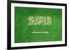 Grunge Sovereign State Flag Of Country Of Saudi Arabia In Official Colors-Speedfighter-Framed Art Print