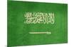 Grunge Sovereign State Flag Of Country Of Saudi Arabia In Official Colors-Speedfighter-Mounted Art Print
