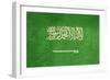 Grunge Sovereign State Flag Of Country Of Saudi Arabia In Official Colors-Speedfighter-Framed Art Print
