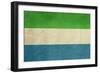 Grunge Sovereign State Flag Of Country Of Sierra Leone In Official Colors-Speedfighter-Framed Art Print