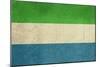 Grunge Sovereign State Flag Of Country Of Sierra Leone In Official Colors-Speedfighter-Mounted Art Print