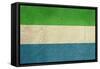 Grunge Sovereign State Flag Of Country Of Sierra Leone In Official Colors-Speedfighter-Framed Stretched Canvas