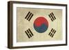 Grunge Sovereign State Flag Of Country Of South Korea In Official Colors-Speedfighter-Framed Premium Giclee Print