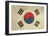 Grunge Sovereign State Flag Of Country Of South Korea In Official Colors-Speedfighter-Framed Premium Giclee Print