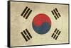 Grunge Sovereign State Flag Of Country Of South Korea In Official Colors-Speedfighter-Framed Stretched Canvas