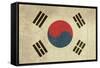 Grunge Sovereign State Flag Of Country Of South Korea In Official Colors-Speedfighter-Framed Stretched Canvas