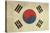 Grunge Sovereign State Flag Of Country Of South Korea In Official Colors-Speedfighter-Stretched Canvas