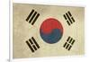 Grunge Sovereign State Flag Of Country Of South Korea In Official Colors-Speedfighter-Framed Art Print