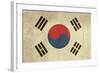 Grunge Sovereign State Flag Of Country Of South Korea In Official Colors-Speedfighter-Framed Art Print