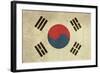 Grunge Sovereign State Flag Of Country Of South Korea In Official Colors-Speedfighter-Framed Art Print