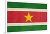 Grunge Sovereign State Flag Of Country Of Suriname In Official Colors-Speedfighter-Framed Art Print