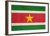 Grunge Sovereign State Flag Of Country Of Suriname In Official Colors-Speedfighter-Framed Art Print