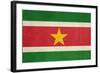 Grunge Sovereign State Flag Of Country Of Suriname In Official Colors-Speedfighter-Framed Art Print