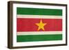 Grunge Sovereign State Flag Of Country Of Suriname In Official Colors-Speedfighter-Framed Art Print