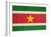 Grunge Sovereign State Flag Of Country Of Suriname In Official Colors-Speedfighter-Framed Art Print