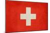 Grunge Sovereign State Flag Of Country Of Switzerland In Official Colors. F-Speedfighter-Mounted Art Print