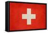 Grunge Sovereign State Flag Of Country Of Switzerland In Official Colors. F-Speedfighter-Framed Stretched Canvas