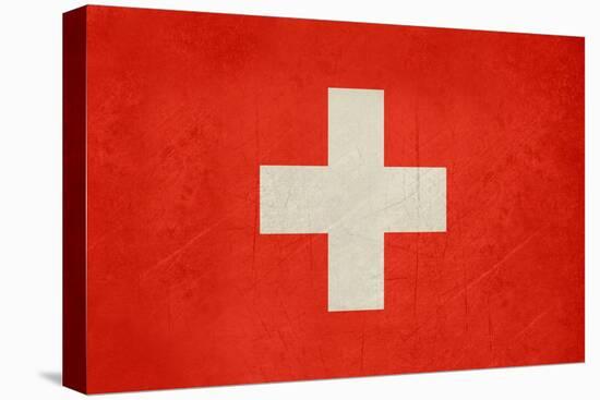 Grunge Sovereign State Flag Of Country Of Switzerland In Official Colors. F-Speedfighter-Stretched Canvas