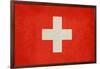 Grunge Sovereign State Flag Of Country Of Switzerland In Official Colors. F-Speedfighter-Framed Art Print