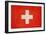 Grunge Sovereign State Flag Of Country Of Switzerland In Official Colors. F-Speedfighter-Framed Premium Giclee Print