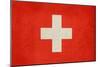 Grunge Sovereign State Flag Of Country Of Switzerland In Official Colors. F-Speedfighter-Mounted Premium Giclee Print