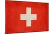 Grunge Sovereign State Flag Of Country Of Switzerland In Official Colors. F-Speedfighter-Mounted Art Print