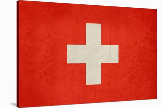 Grunge Sovereign State Flag Of Country Of Switzerland In Official Colors. F-Speedfighter-Stretched Canvas
