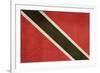 Grunge Sovereign State Flag Of Country Of Trinidad And Tobago In Official Colors-Speedfighter-Framed Art Print