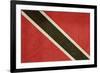 Grunge Sovereign State Flag Of Country Of Trinidad And Tobago In Official Colors-Speedfighter-Framed Art Print