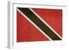 Grunge Sovereign State Flag Of Country Of Trinidad And Tobago In Official Colors-Speedfighter-Framed Art Print