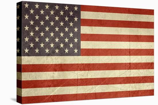 Grunge Sovereign State Flag Of Country Of United States Of America In Official Colors-Speedfighter-Stretched Canvas
