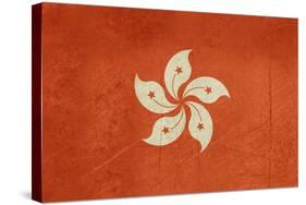 Grunge Sovereign State Flag Of Dependent Country Of Hong Kong In Official Colors-Speedfighter-Stretched Canvas