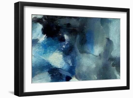 Grunge Texture. Dirty Background. Abstract Painting on Canvas. Modern Fine Art. Old Style Backdrop.-AlexSurf-Framed Art Print