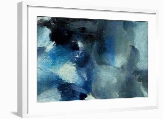 Grunge Texture. Dirty Background. Abstract Painting on Canvas. Modern Fine Art. Old Style Backdrop.-AlexSurf-Framed Art Print